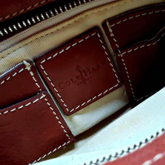 COLE HAAN Mini Handbag Purse Leather Trim - GVC - Picture 9 of 15
